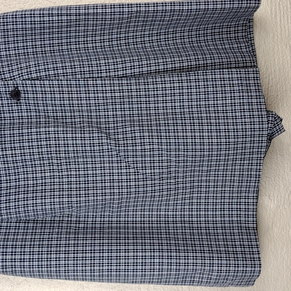 Toby Vintage Blue Multicolored Plaid High Waist Zipper Button Front Skort - Picture 3 of 12